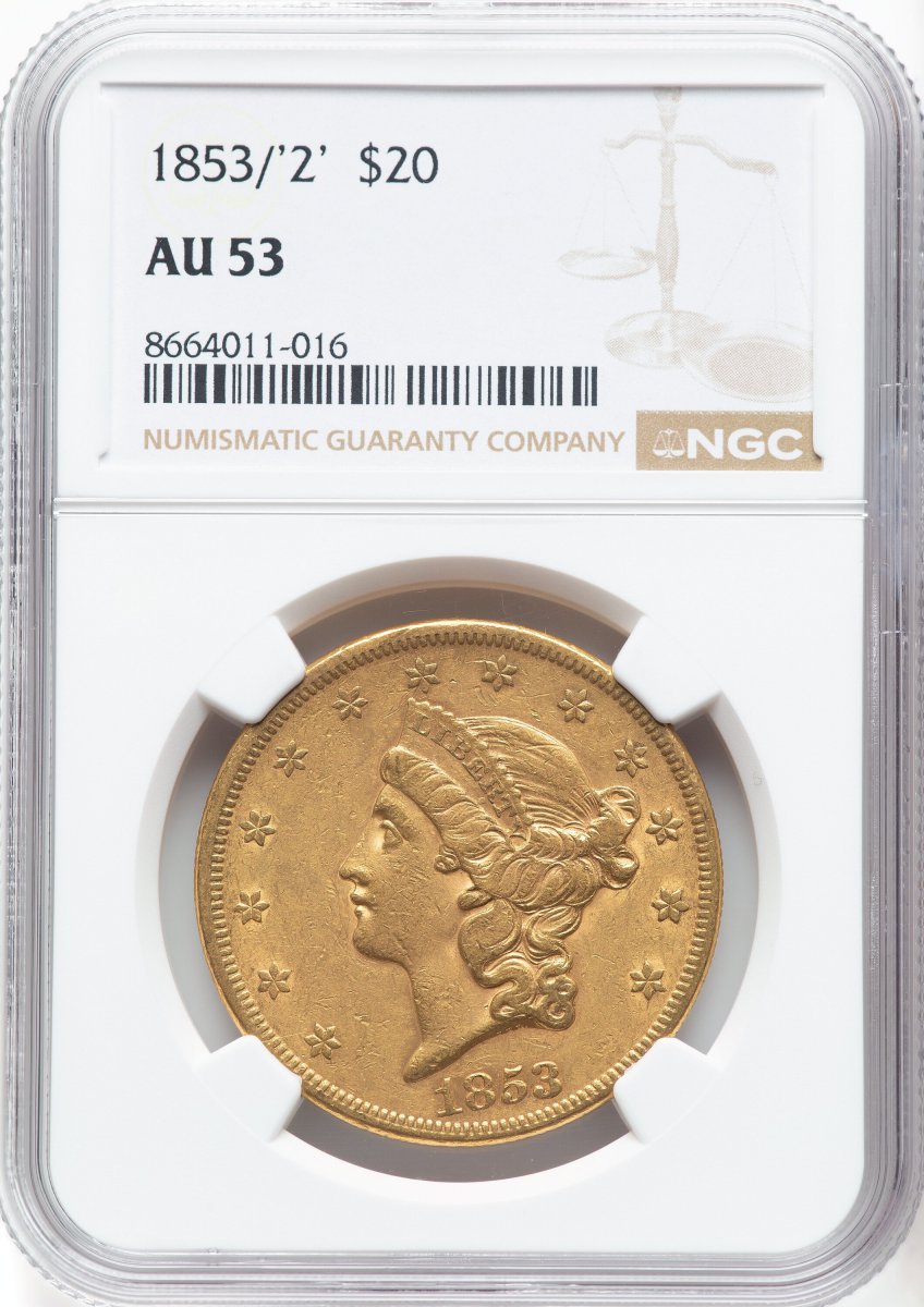 1853/2 Liberty Double Eagles (1853/2 $20)