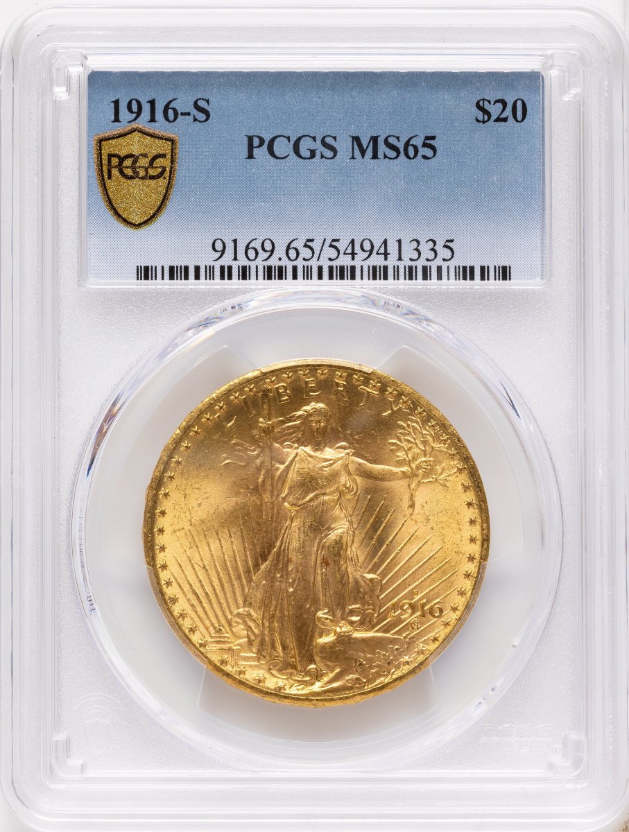 1916-S Saint-Gaudens Double Eagles (1916-S $20 PCGS Secure)
