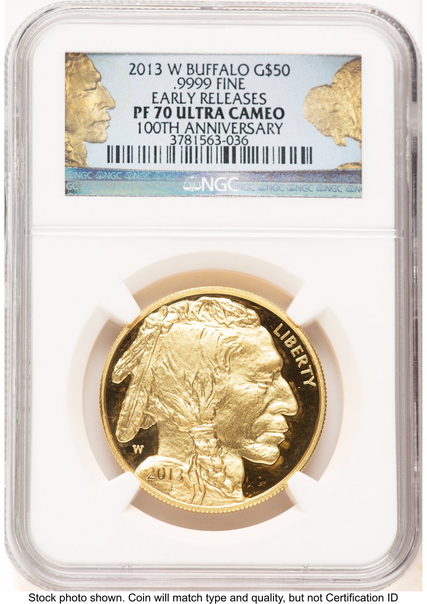 2013-W Modern Bullion Coins (2013-W Proof Gold Buffalo 1 oz ER 100th Anniversary)