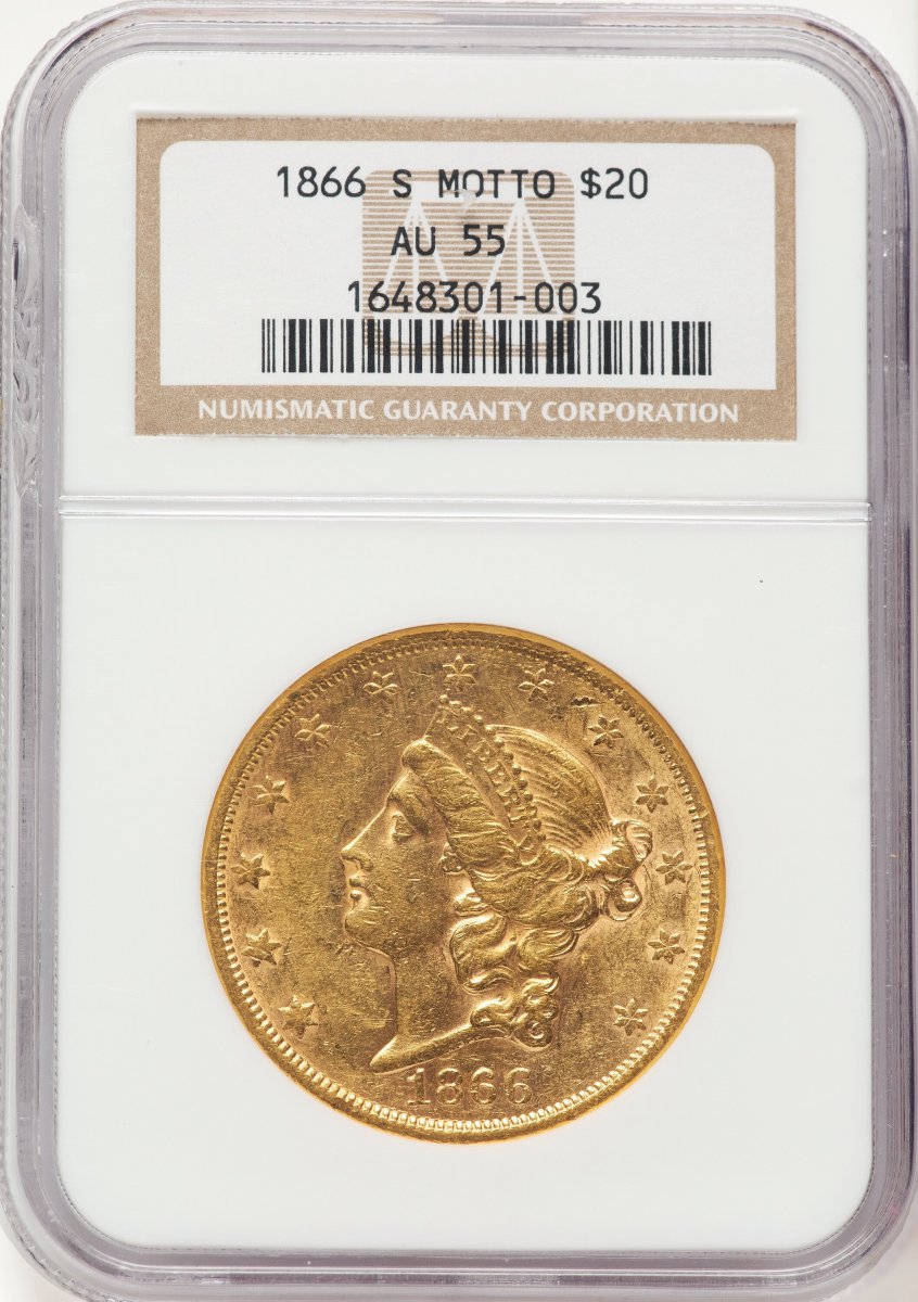 1866-S Liberty Double Eagles (1866-S $20 MOTTO)