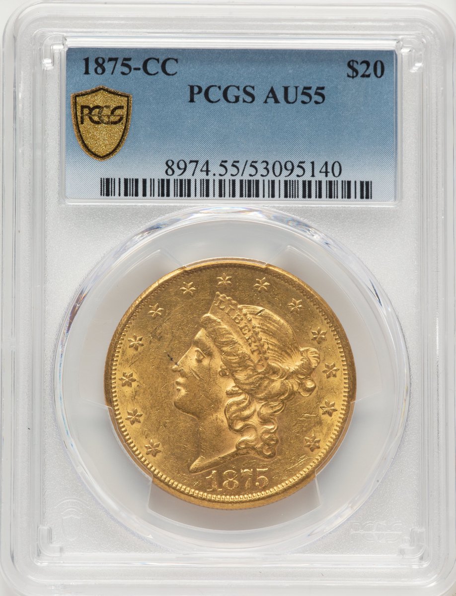 1875-CC Liberty Double Eagles (1875-CC $20 PCGS Secure)