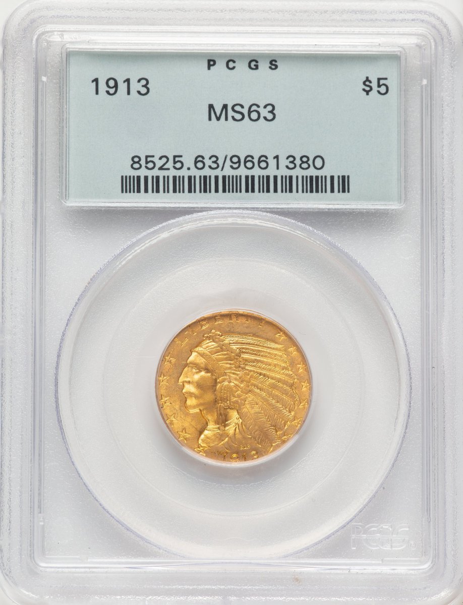1913 Indian Half Eagles (1913 $5)