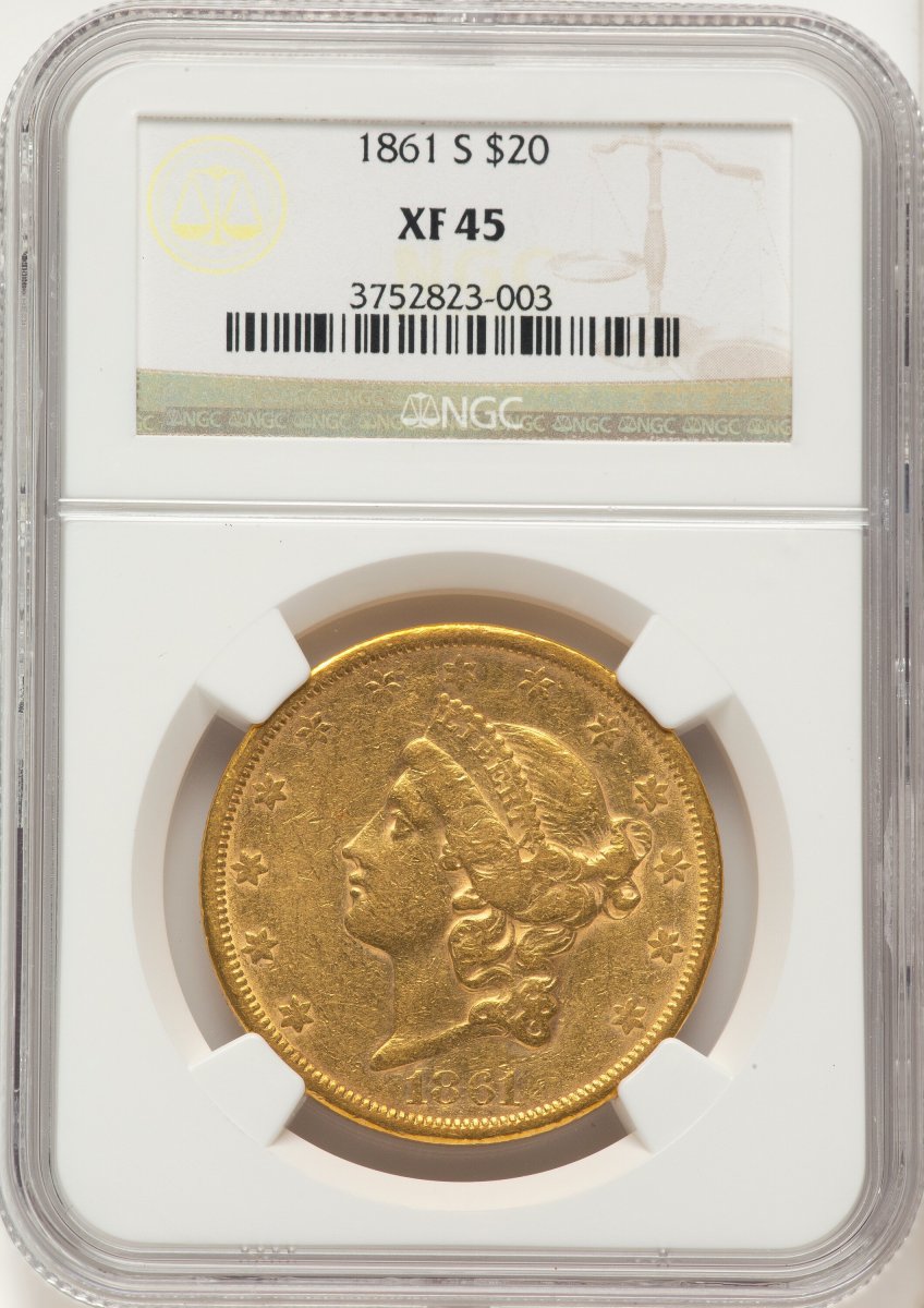 1861-S Liberty Double Eagles (1861-S $20)
