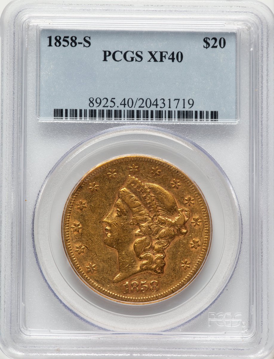 1858-S Liberty Double Eagles (1858-S $20)