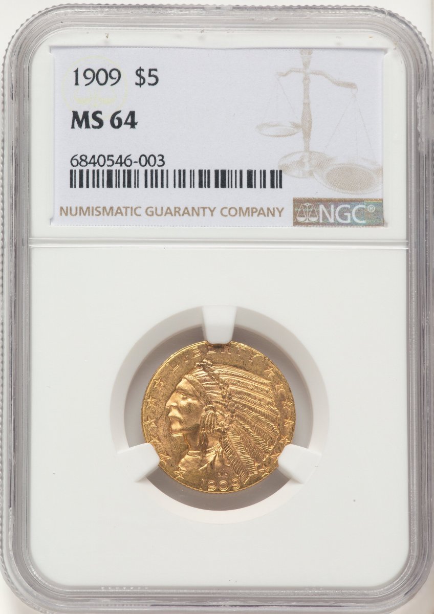 1909 Indian Half Eagles (1909 $5)