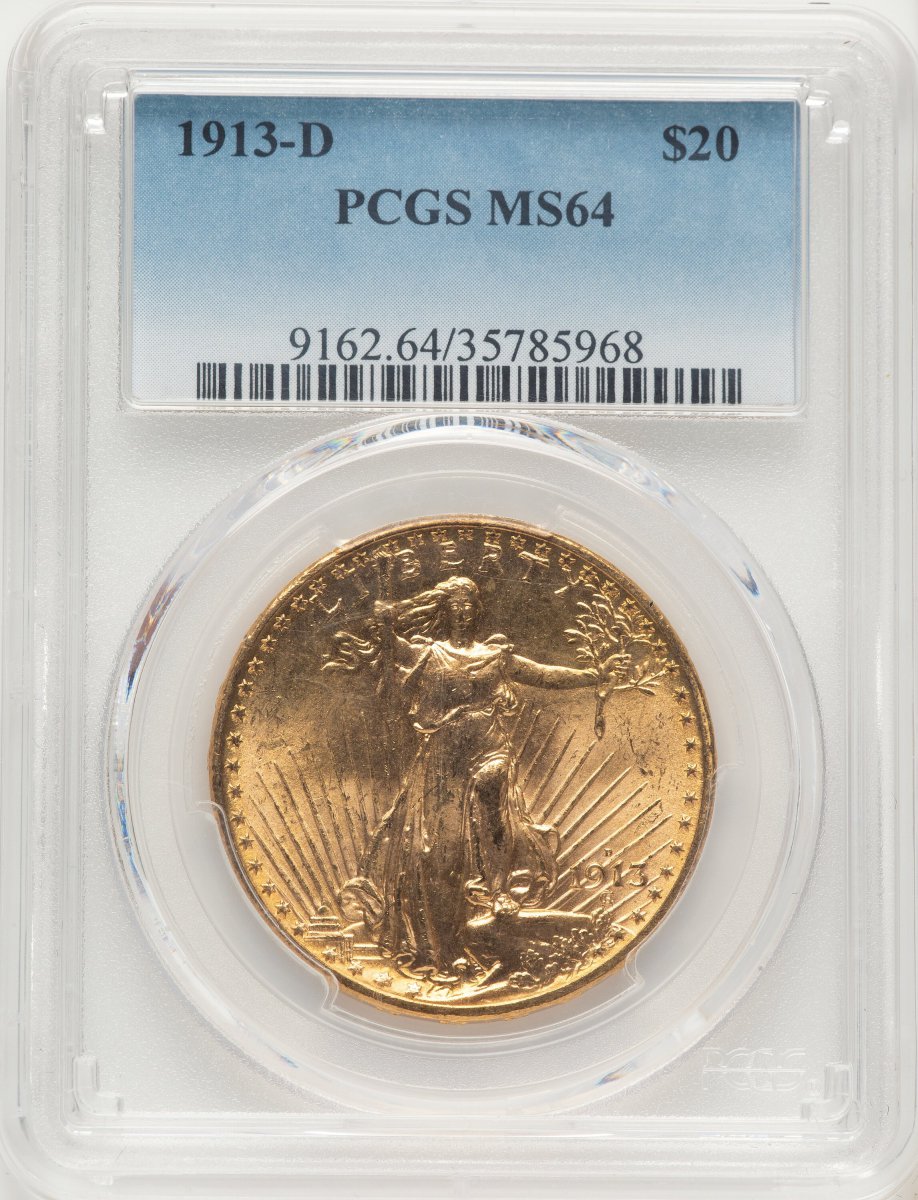 1913-D Saint-Gaudens Double Eagles (1913-D $20)