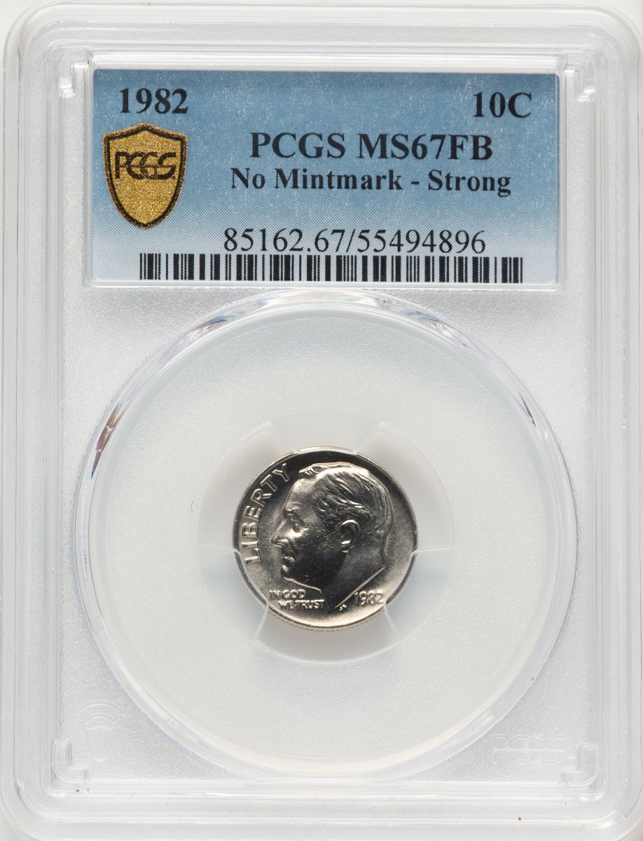 1982 Roosevelt Dimes (1982 10C NO P, FB PCGS Secure)