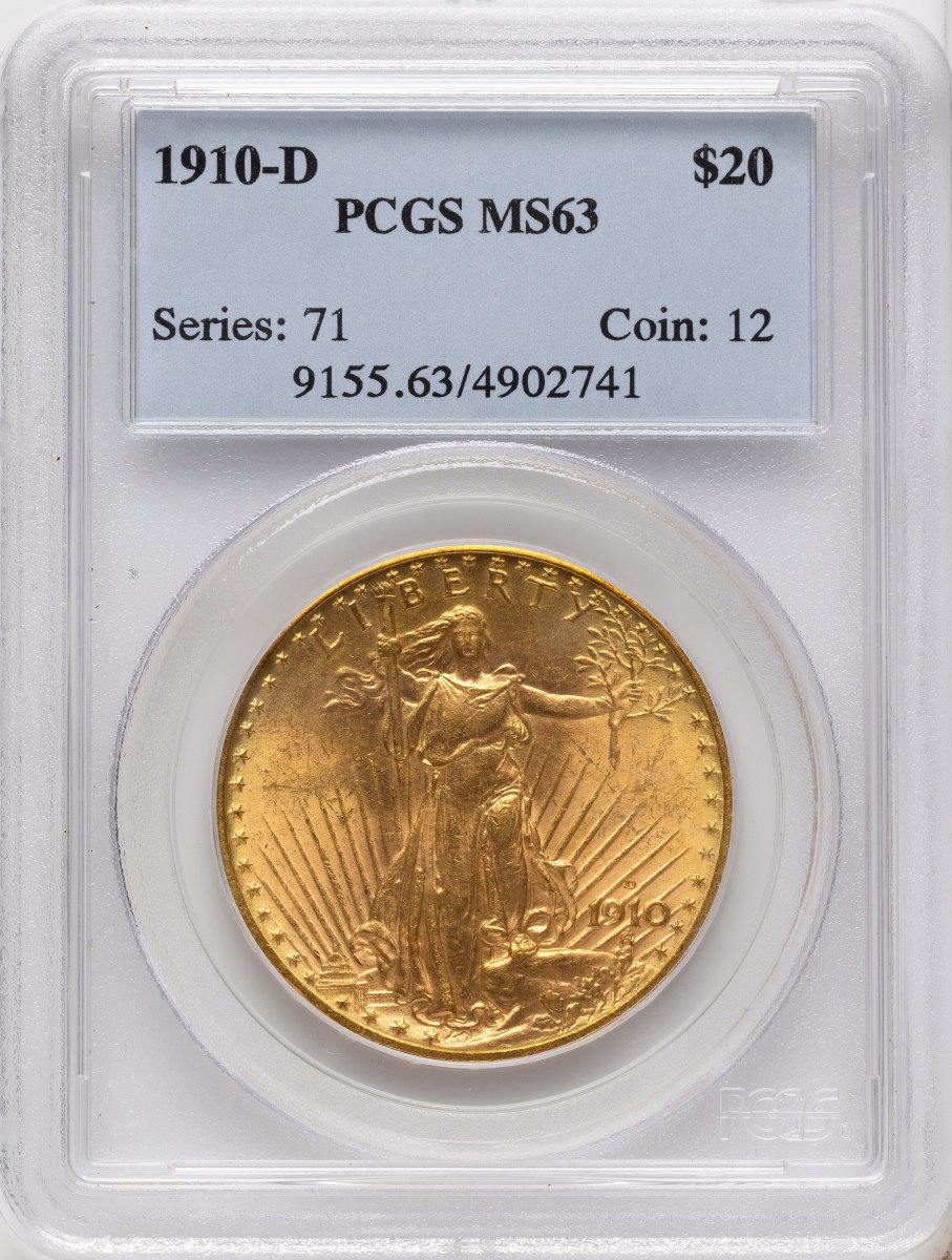 1910-D Saint-Gaudens Double Eagles (1910-D $20)