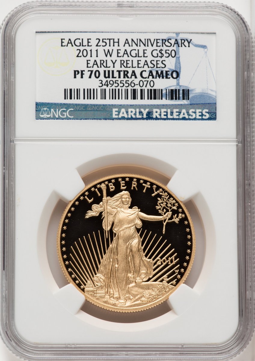 2011-W Modern Bullion Coins (2011-W $50 One-Ounce Gold Eagle, 25th Anniversary, First Strike, DC)
