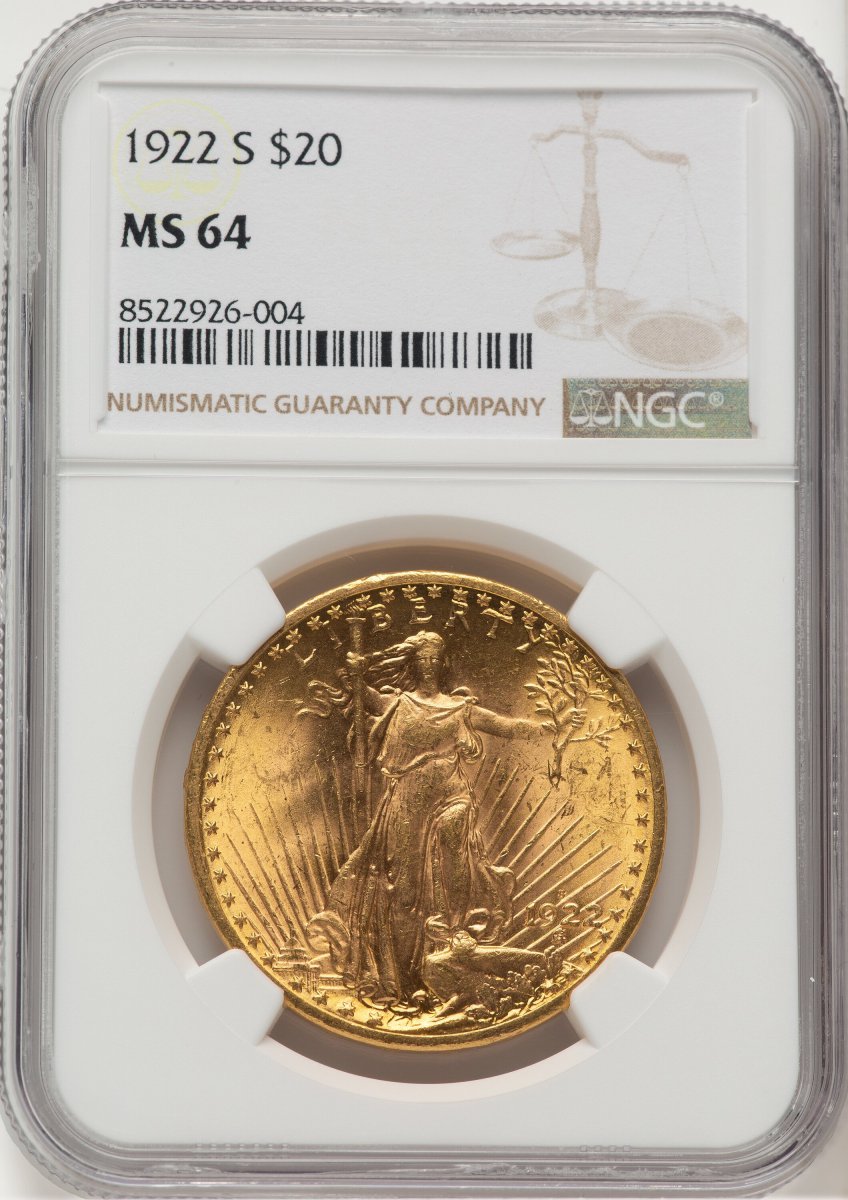 1922-S Saint-Gaudens Double Eagles (1922-S $20)