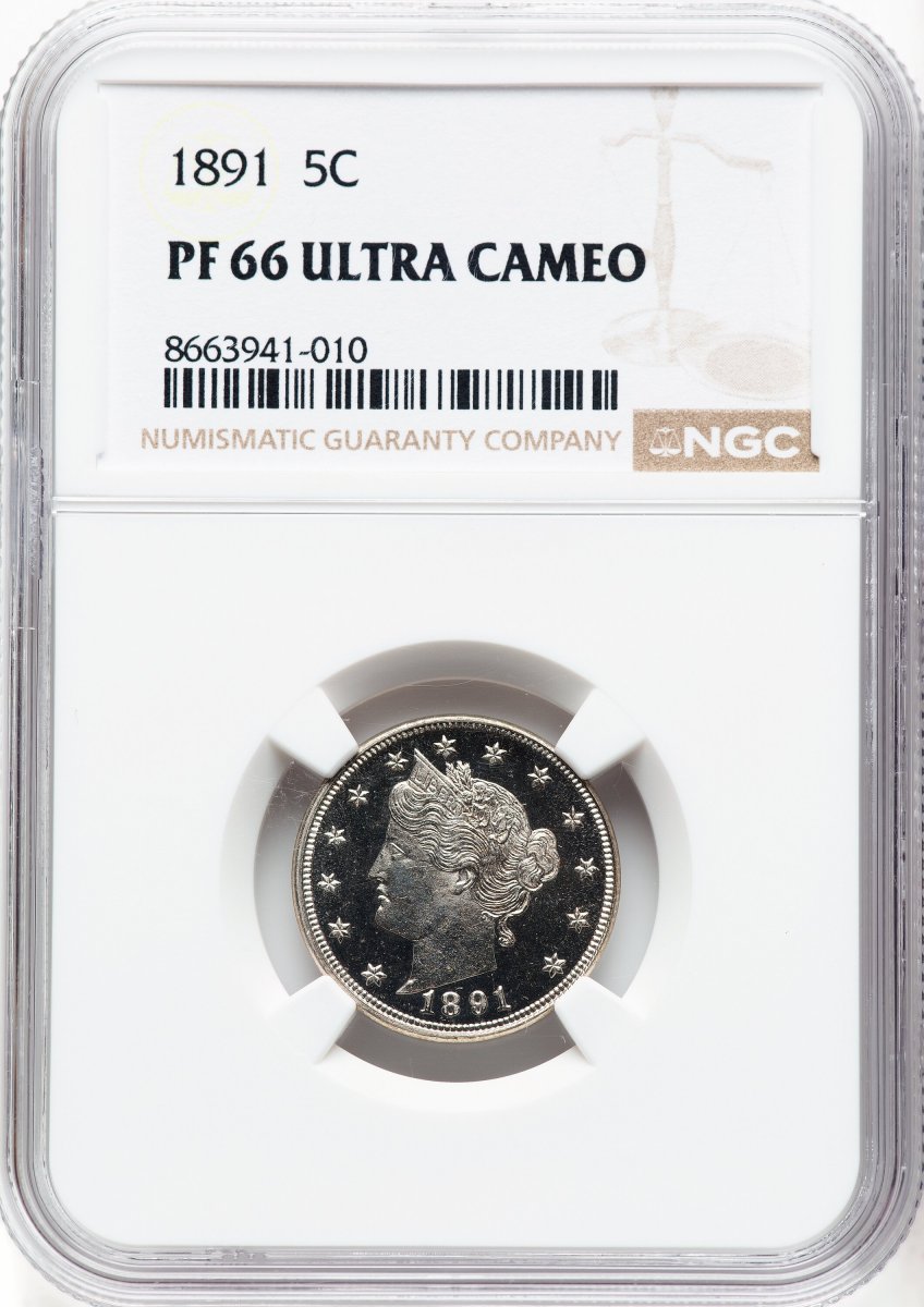 1891 Proof Liberty Nickels (1891 5C, DC)