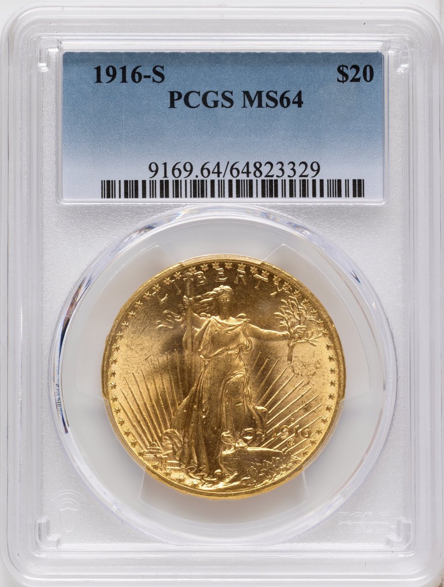 1916-S Saint-Gaudens Double Eagles (1916-S $20)