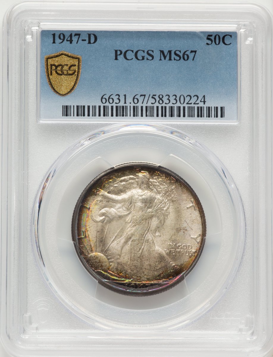 1947-D Walking Liberty Half Dollars (1947-D 50C PCGS Secure)