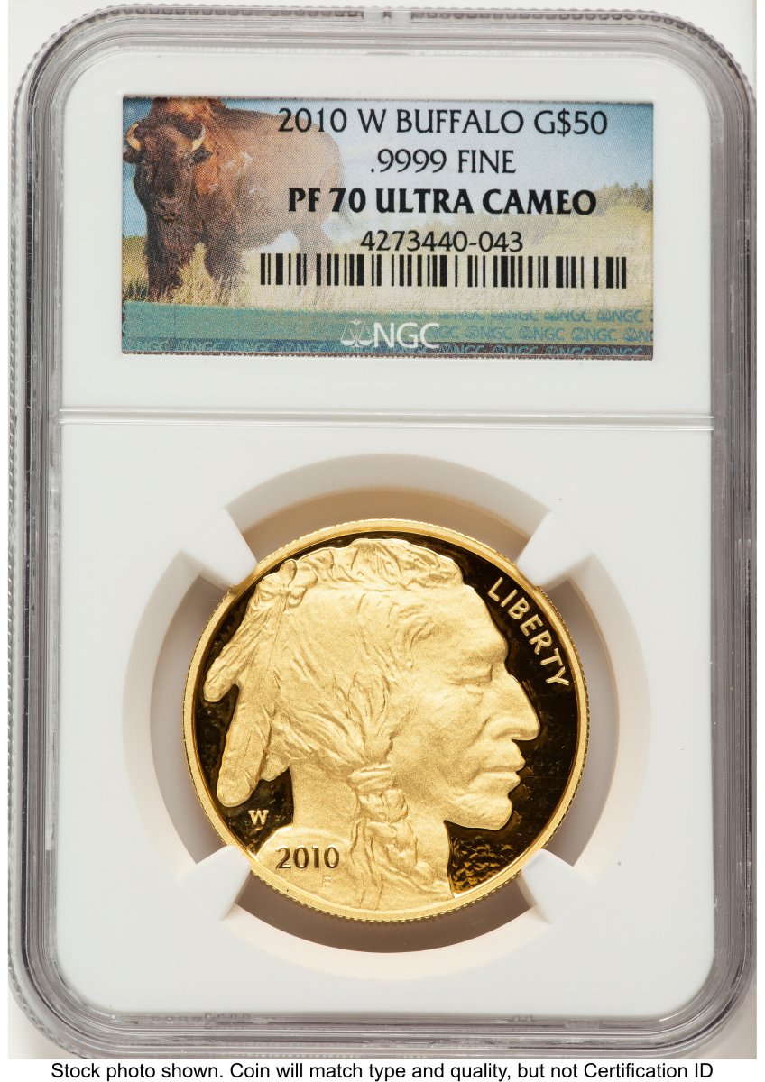 2010-W Modern Bullion Coins (2010-W Proof Gold Buffalo 1 oz Bison Label)
