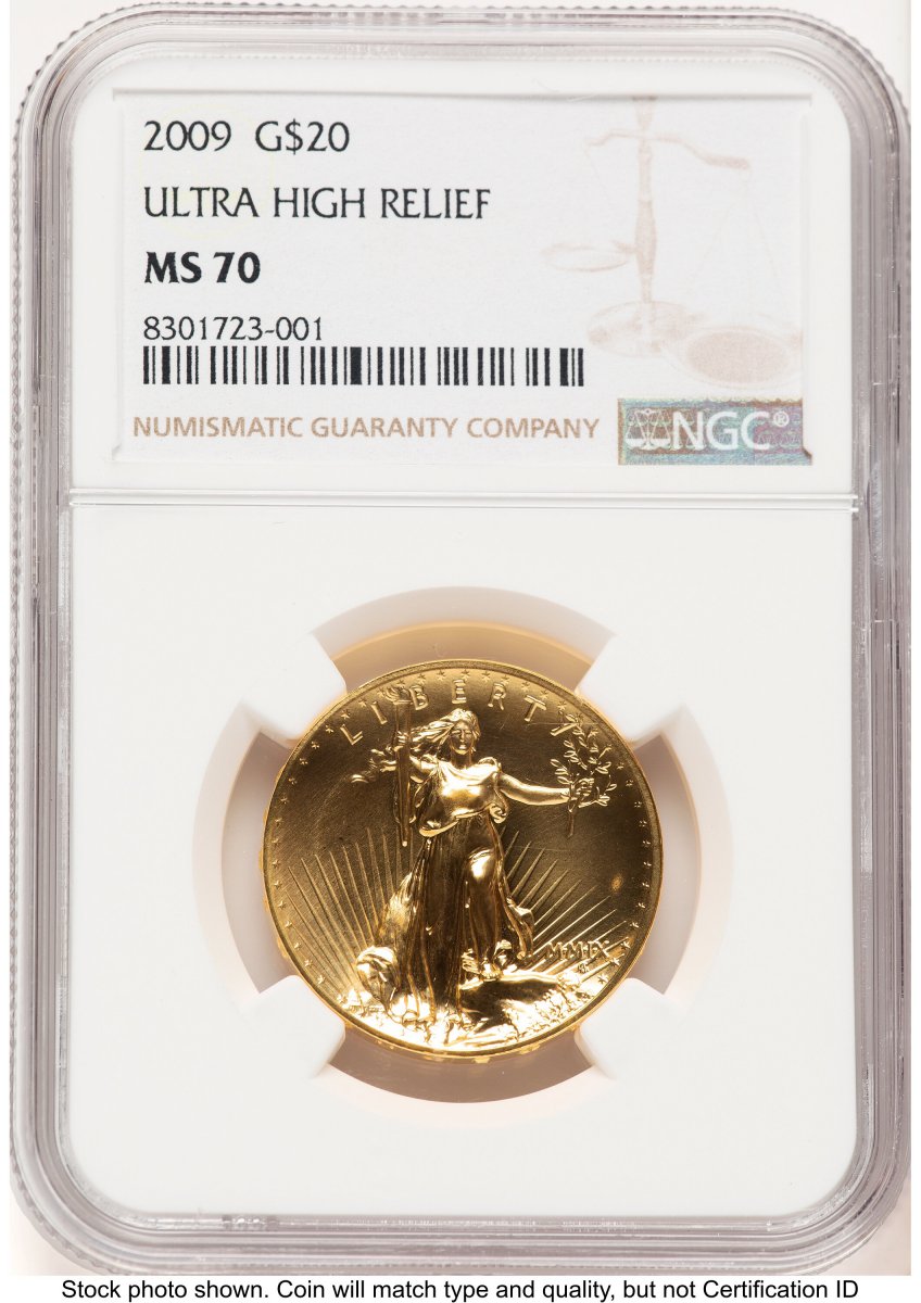 2009 Modern Bullion Coins (2009 G$20 Ultra High Relief Brown Label)