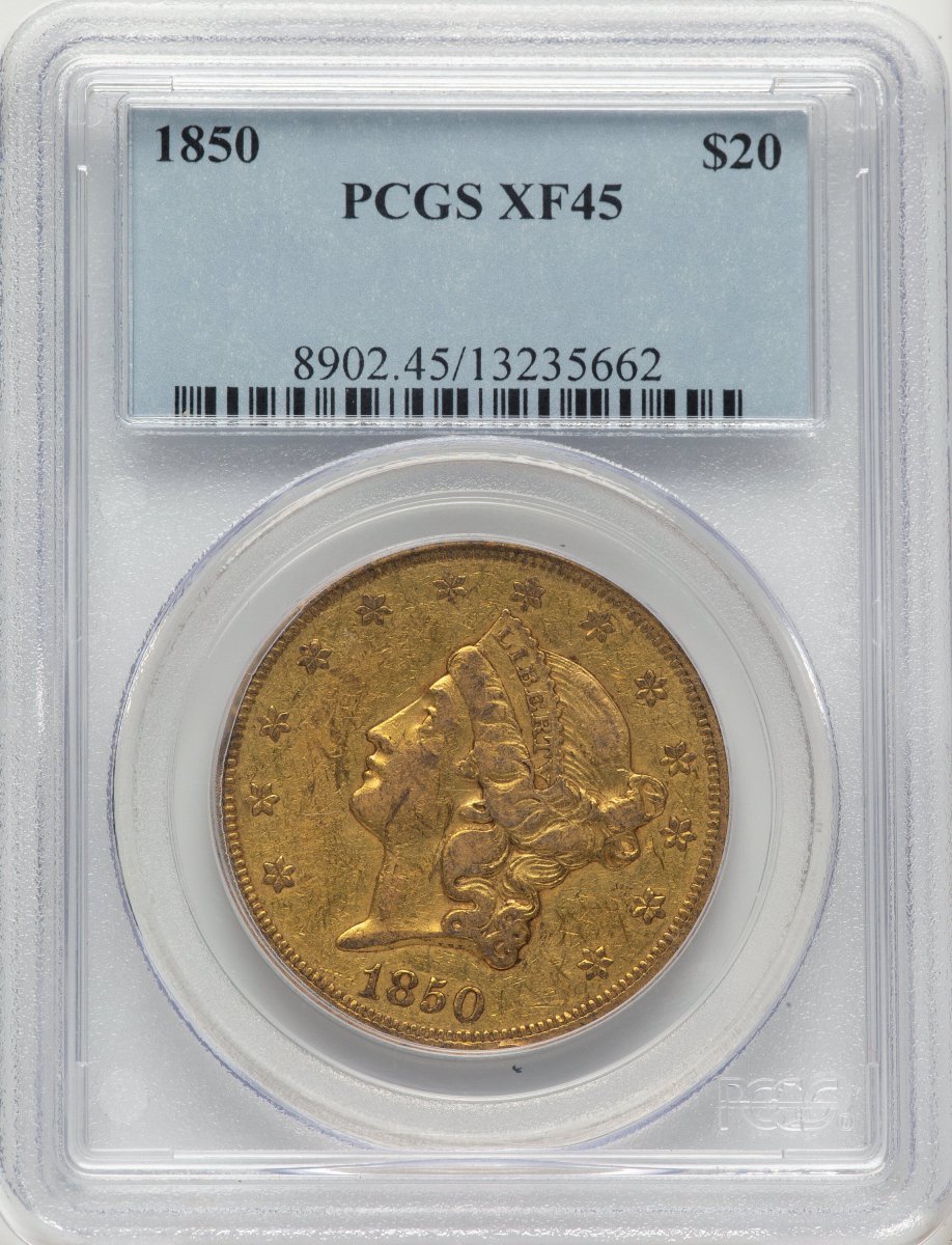 1850 Liberty Double Eagles (1850 $20 Blue Gradient)