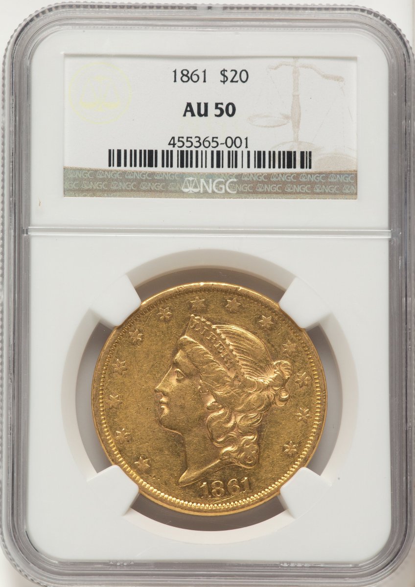 1861 Liberty Double Eagles (1861 $20 Brown Label)