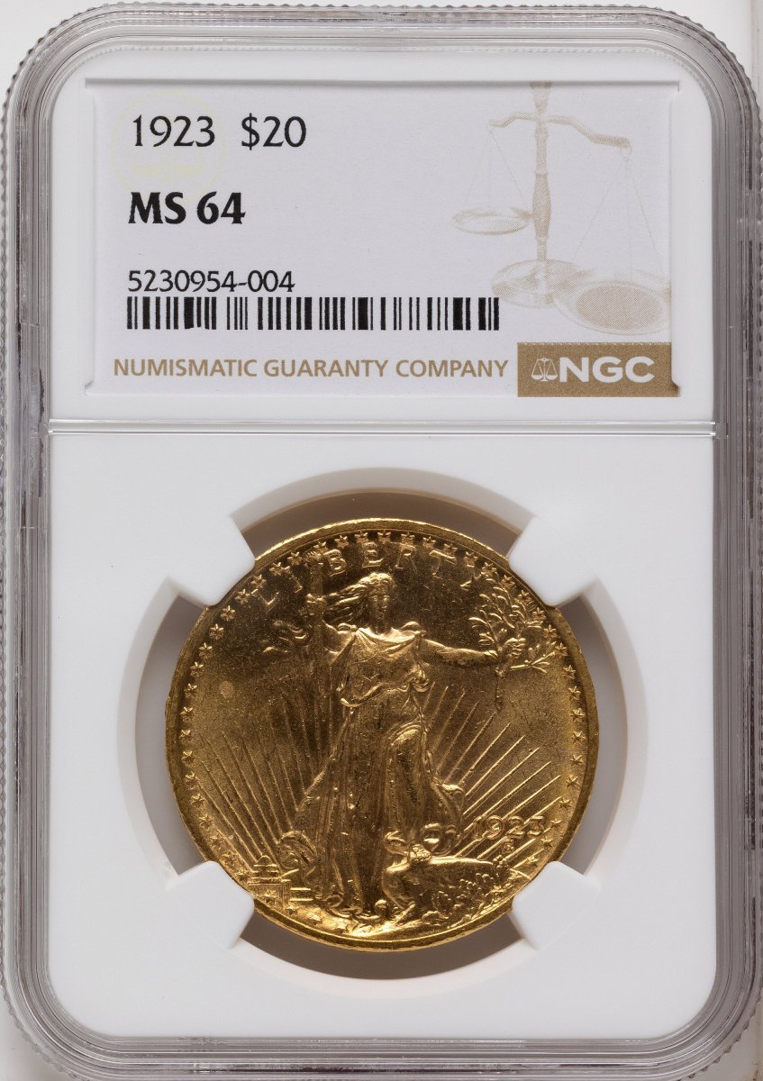 1923 Saint-Gaudens Double Eagles (1923 $20 Brown Label)