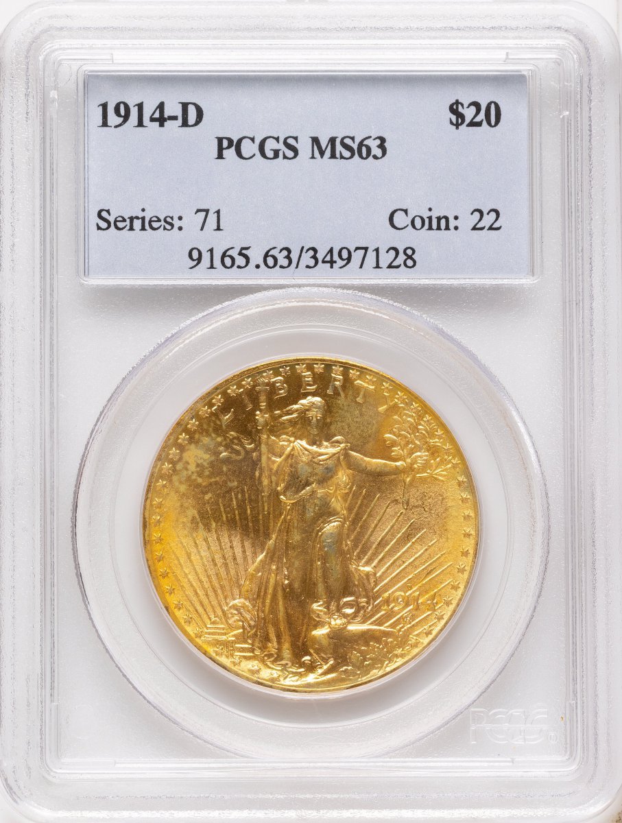 1914-D Saint-Gaudens Double Eagles (1914-D $20)