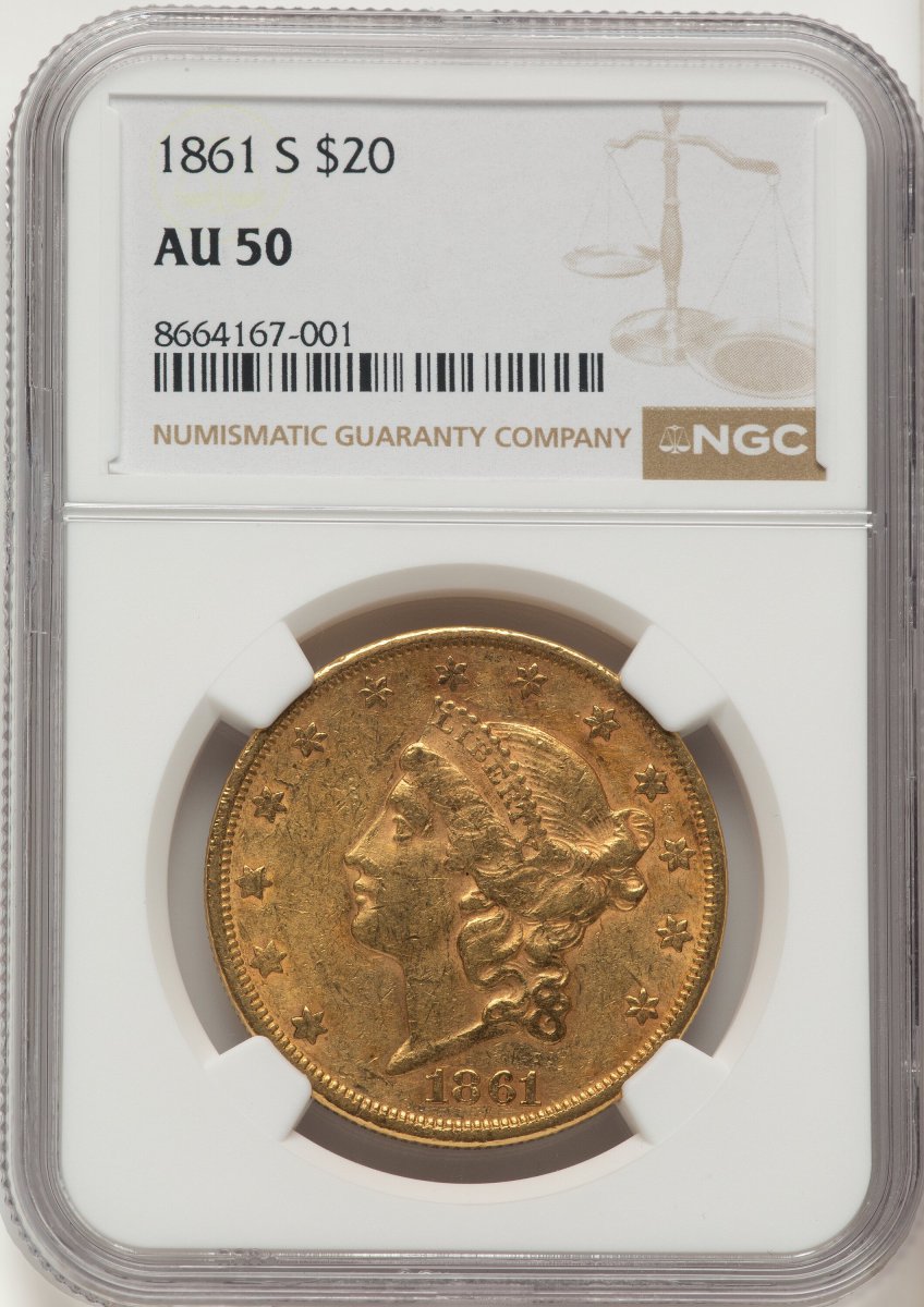 1861-S Liberty Double Eagles (1861-S $20)