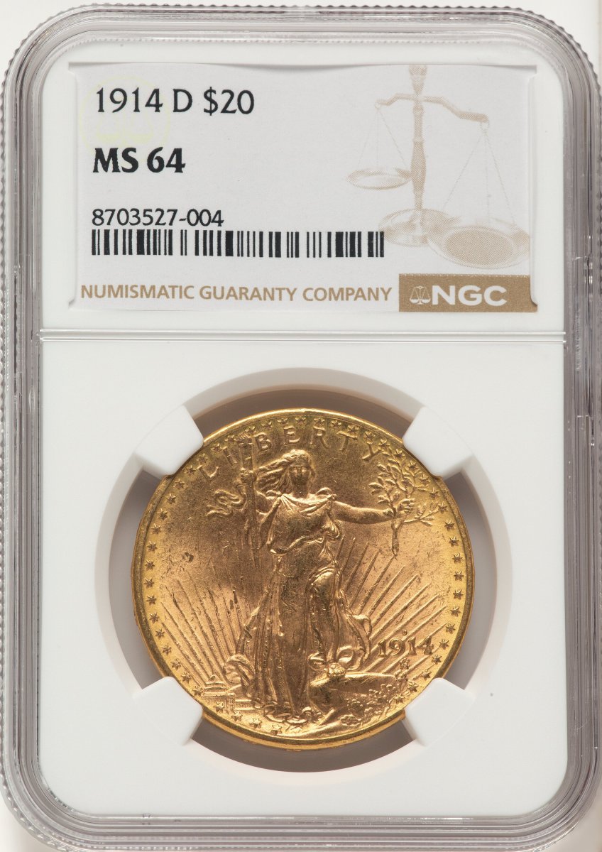 1914-D Saint-Gaudens Double Eagles (1914-D $20)