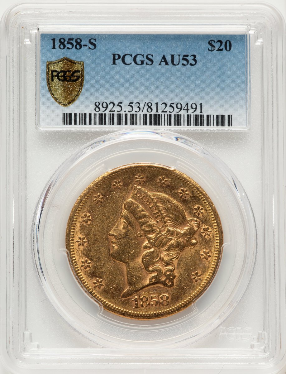 1858-S Liberty Double Eagles (1858-S $20 PCGS Secure)