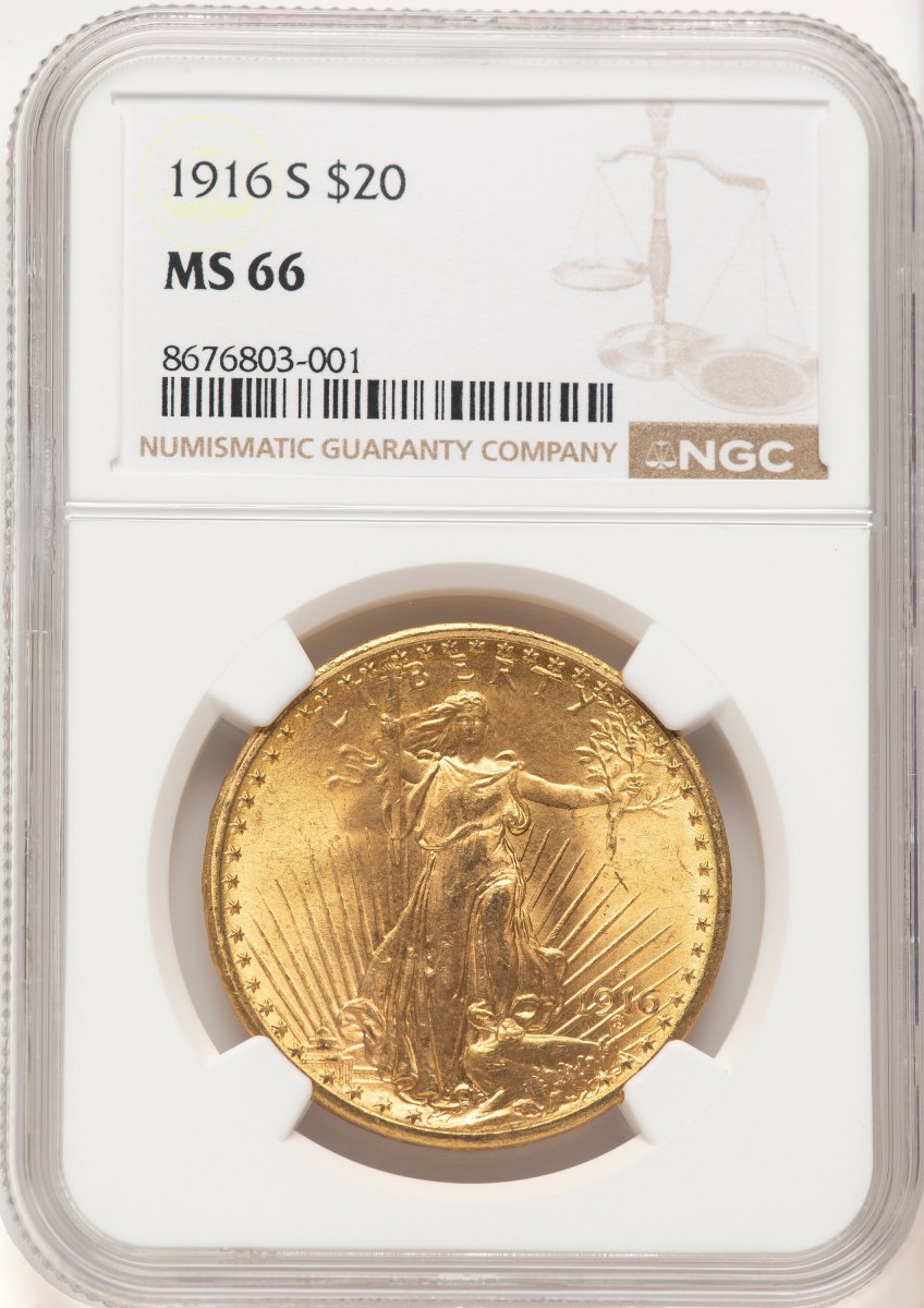 1916-S Saint-Gaudens Double Eagles (1916-S $20)