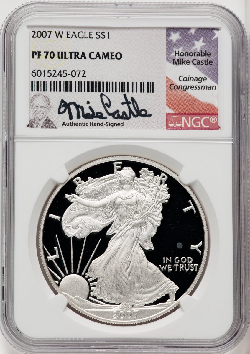 2007-W Modern Bullion Coins (2007-W S$1 Silver Eagle, DC Mike Castle)