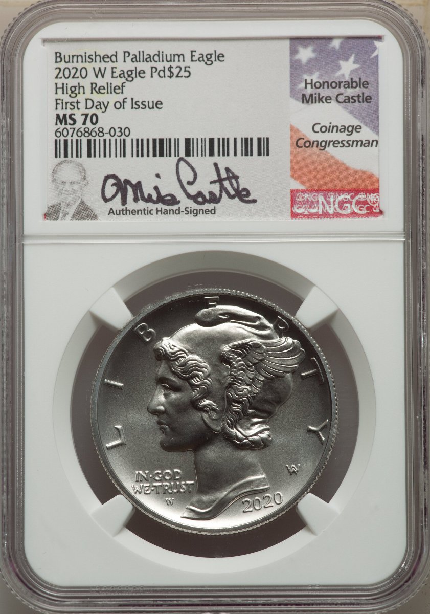 2020-W Modern Bullion Coins (2020-W $25 Palladium, First Day of Issue, MS)