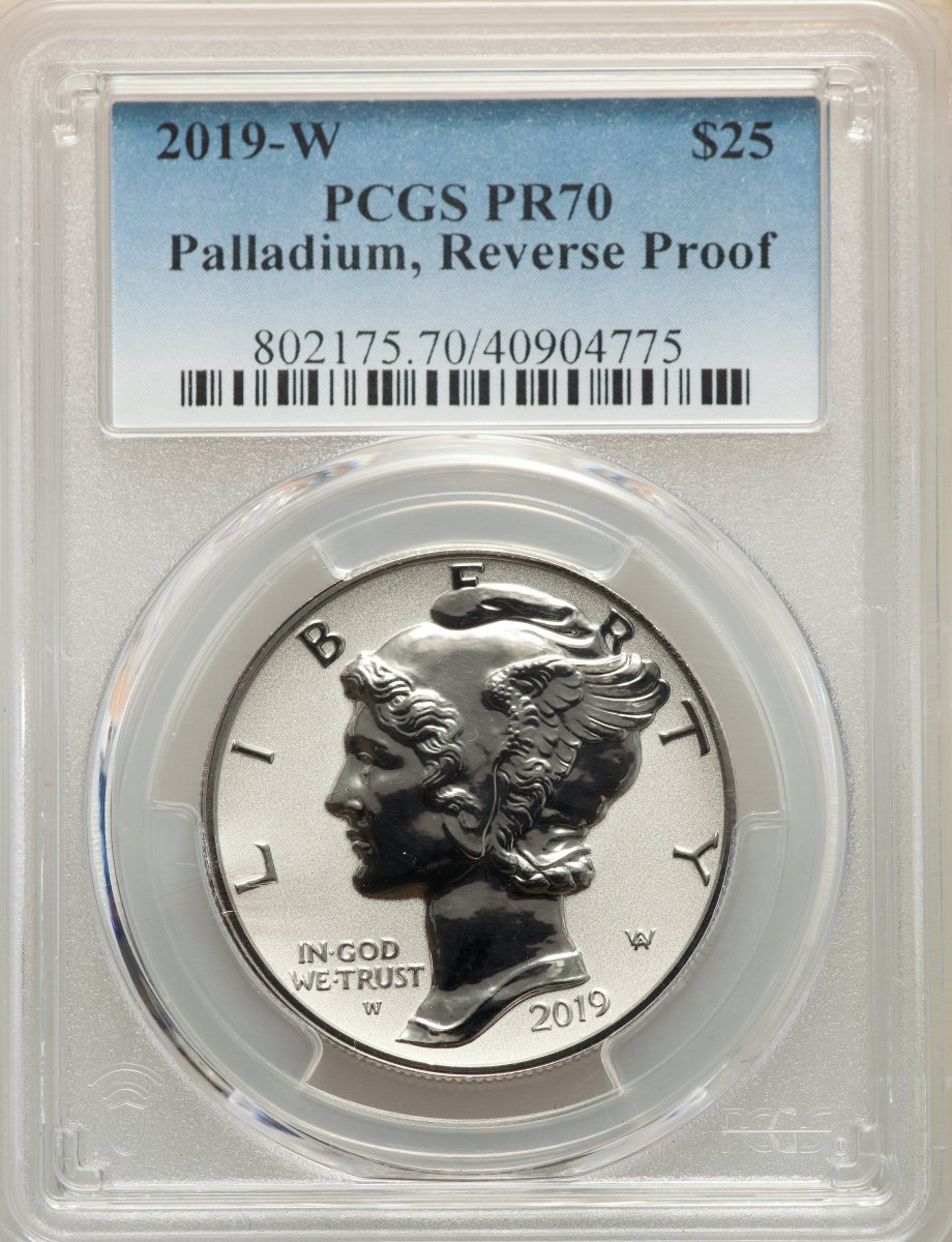 2019-W Modern Bullion Coins (2019-W $25 Palladium, Reverse Proof, PR)