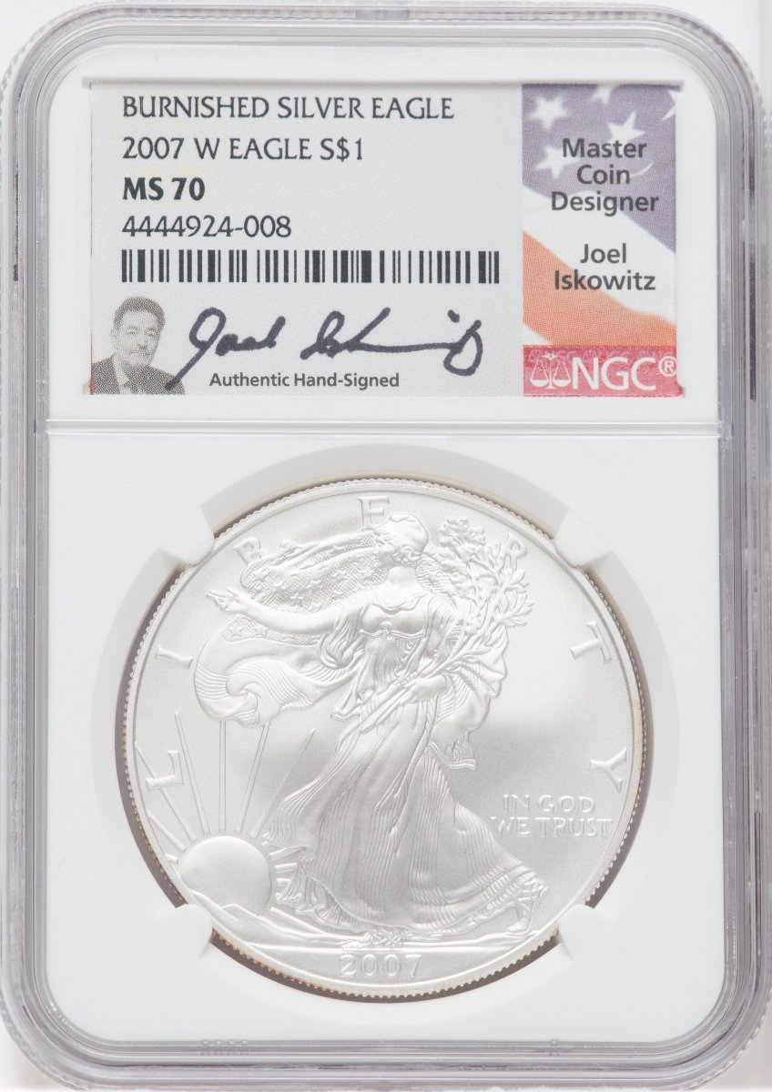 2007-W Modern Bullion Coins (2007-W S$1 Silver Eagle, Burnished, SP)