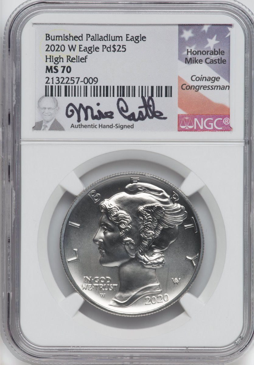 2020-W Modern Bullion Coins (2020-W $25 Palladium, MS Mike Castle)