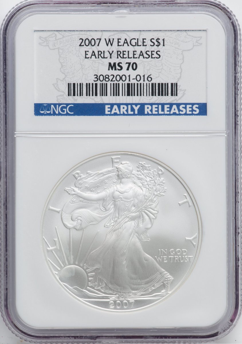 2007-W Modern Bullion Coins (2007-W S$1 Silver Eagle, First Strike, SP)