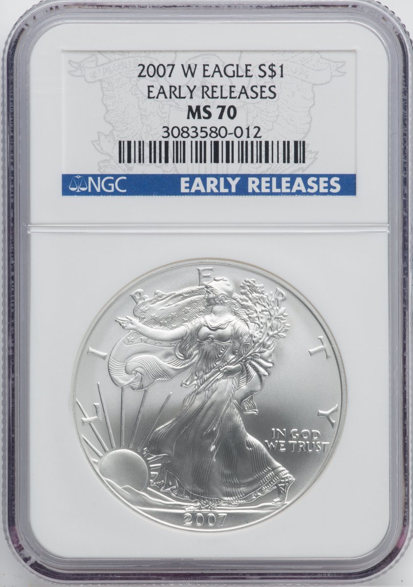 2007-W Modern Bullion Coins (2007-W S$1 Silver Eagle, First Strike, SP)