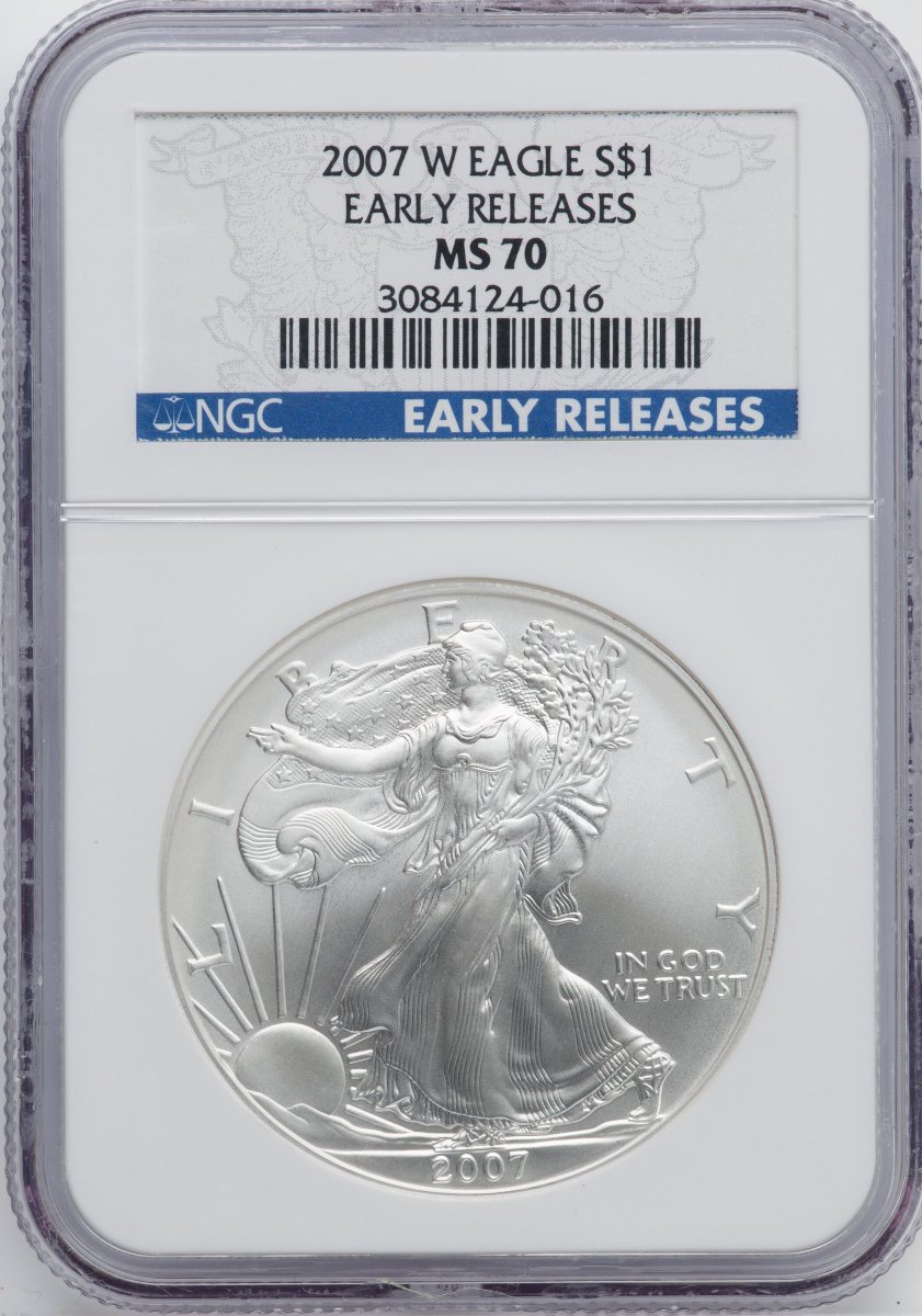 2007-W Modern Bullion Coins (2007-W S$1 Silver Eagle, First Strike, SP)