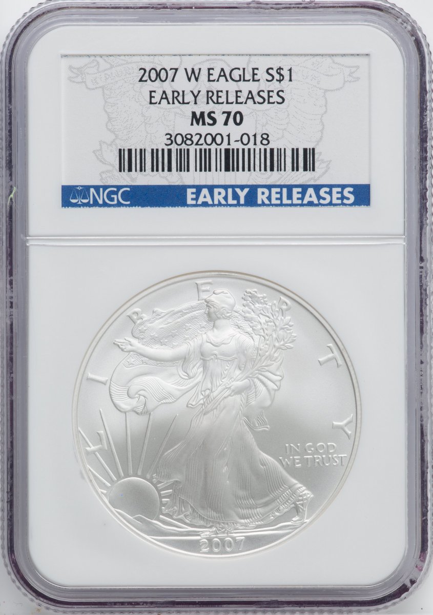 2007-W Modern Bullion Coins (2007-W S$1 Silver Eagle, First Strike, SP)