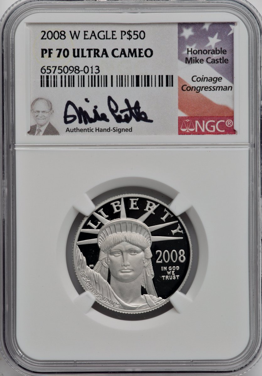 2008-W Modern Bullion Coins (2008-W $50 Half-Ounce Platinum, PR, DC)