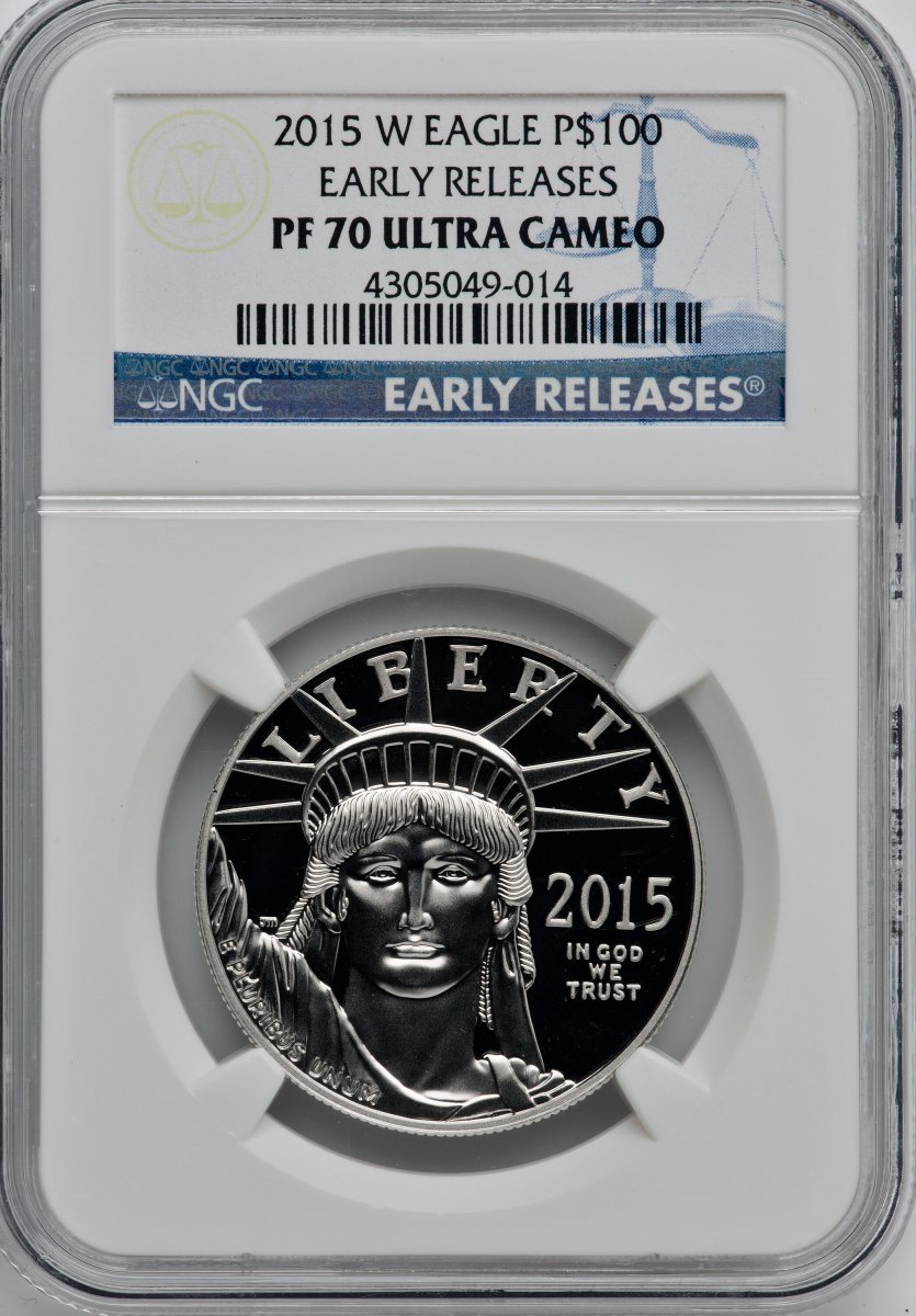 2015-W Modern Bullion Coins (2015-W $100 One-Ounce Platinum Eagle, First Strike, PR, DC)