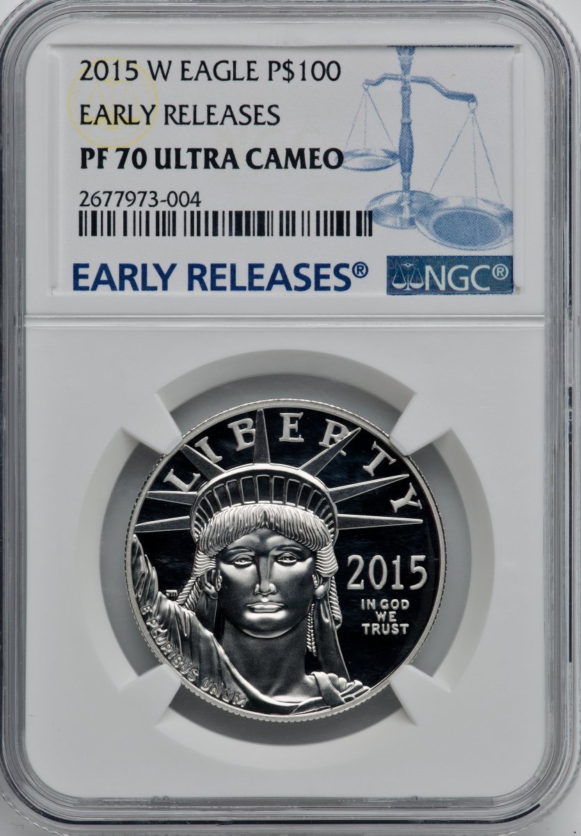 2015-W Modern Bullion Coins (2015-W $100 One-Ounce Platinum Eagle, First Strike, PR, DC)