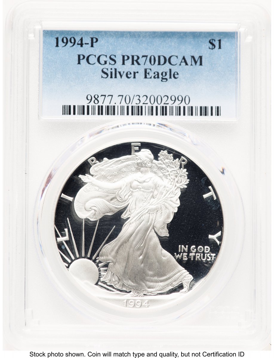 1994-P Modern Bullion Coins (1994-P Proof Silver Eagle 1 oz Blue Gradient)