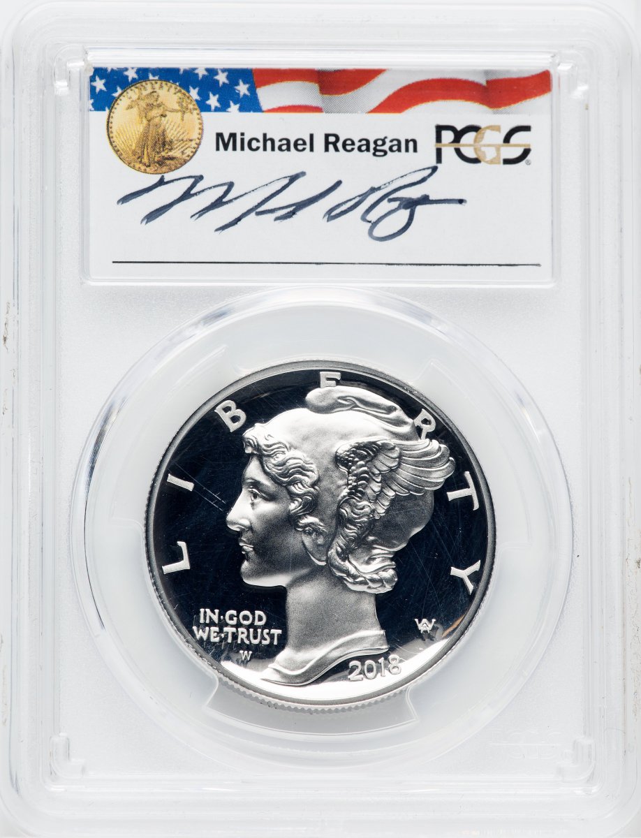 2018-W Modern Bullion Coins (2018-W $25 Palladium, First Strike, Michael Reagan, DC)