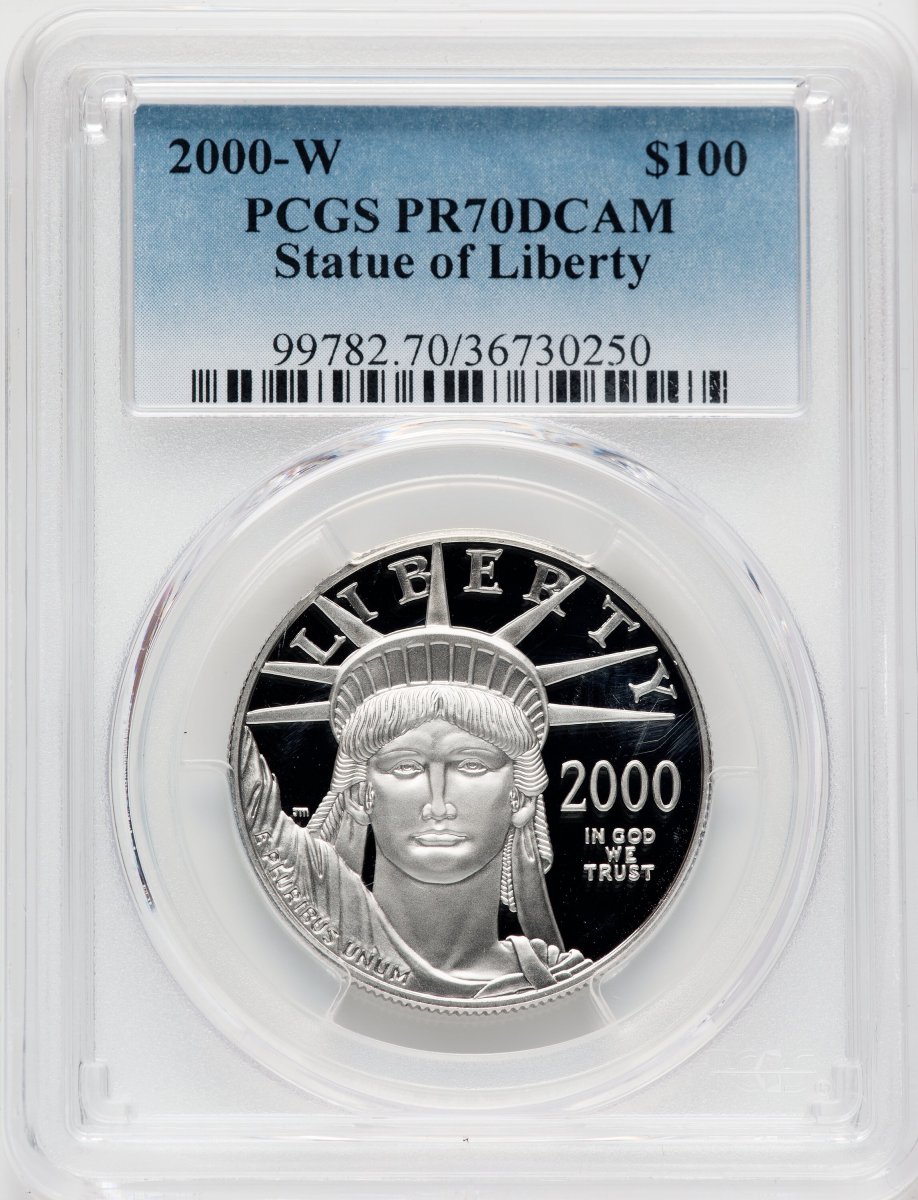 2000-W Modern Bullion Coins (2000-W $100 One-Ounce Platinum Eagle, Statue of Liberty, PR, DC)