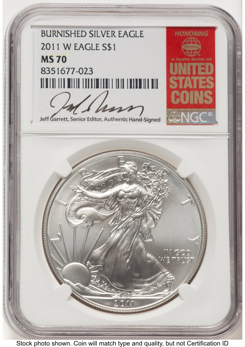 2011-W Modern Bullion Coins (2011-W Burnished Silver Eagle 1 oz Jeff Garrett Red Book)