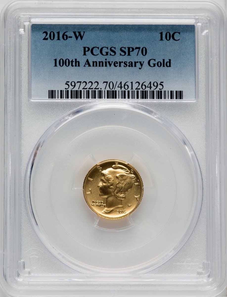 2016-W Modern Commemoratives (2016-W 10C-50C Gold Centennial Three Coin Set, SP)