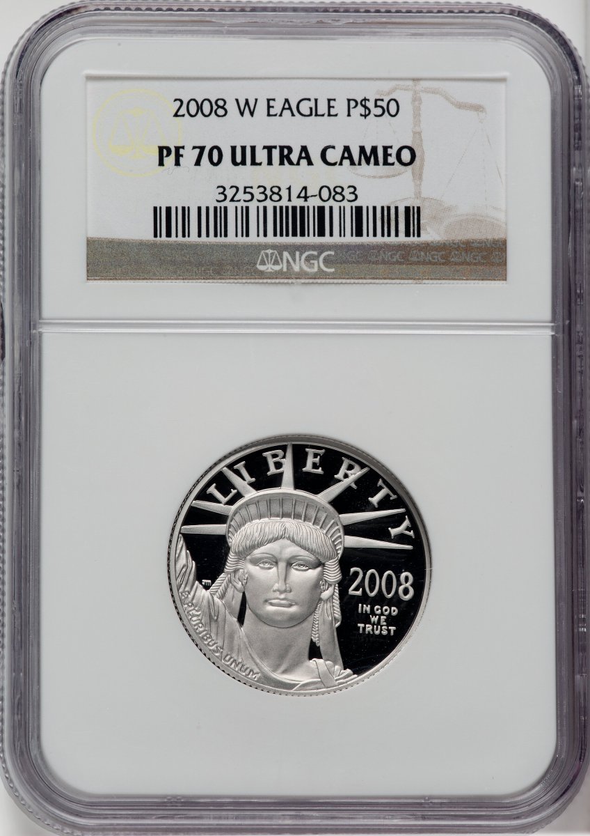 2008-W Modern Bullion Coins (2008-W $50 Half-Ounce Platinum, PR, DC)