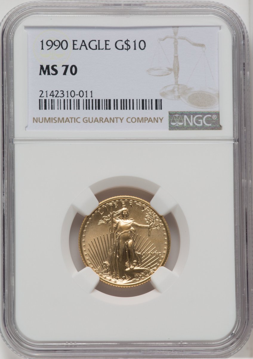 1990 Modern Bullion Coins (1990 Gold Eagle 1/4 oz Brown Label)