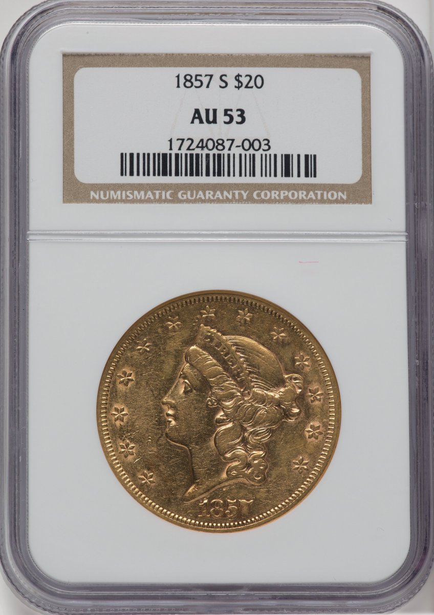 1857-S Liberty Double Eagles (1857-S $20)