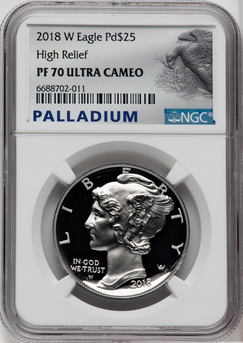 2018-W Modern Bullion Coins (2018-W Palladium Eagle 1 oz, PR Palladium Label)
