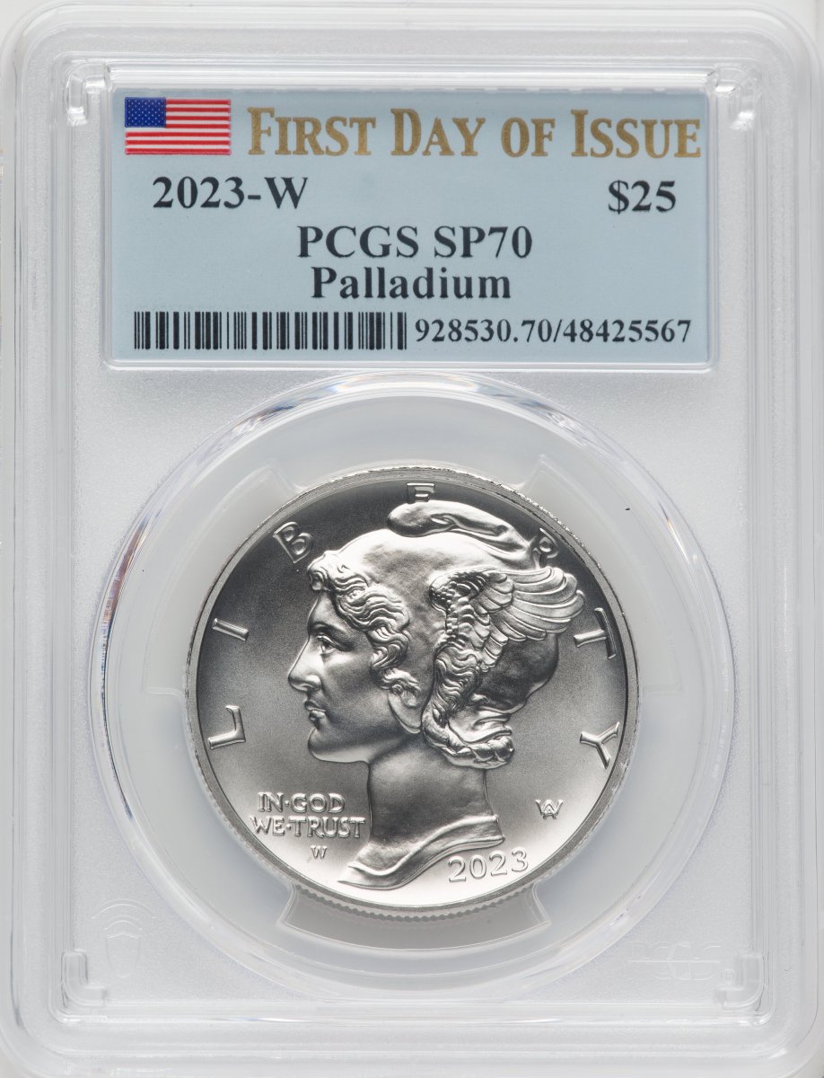 2023-W Modern Bullion Coins (2023-W Burnished Palladium Eagle 1 oz FDI Flag)