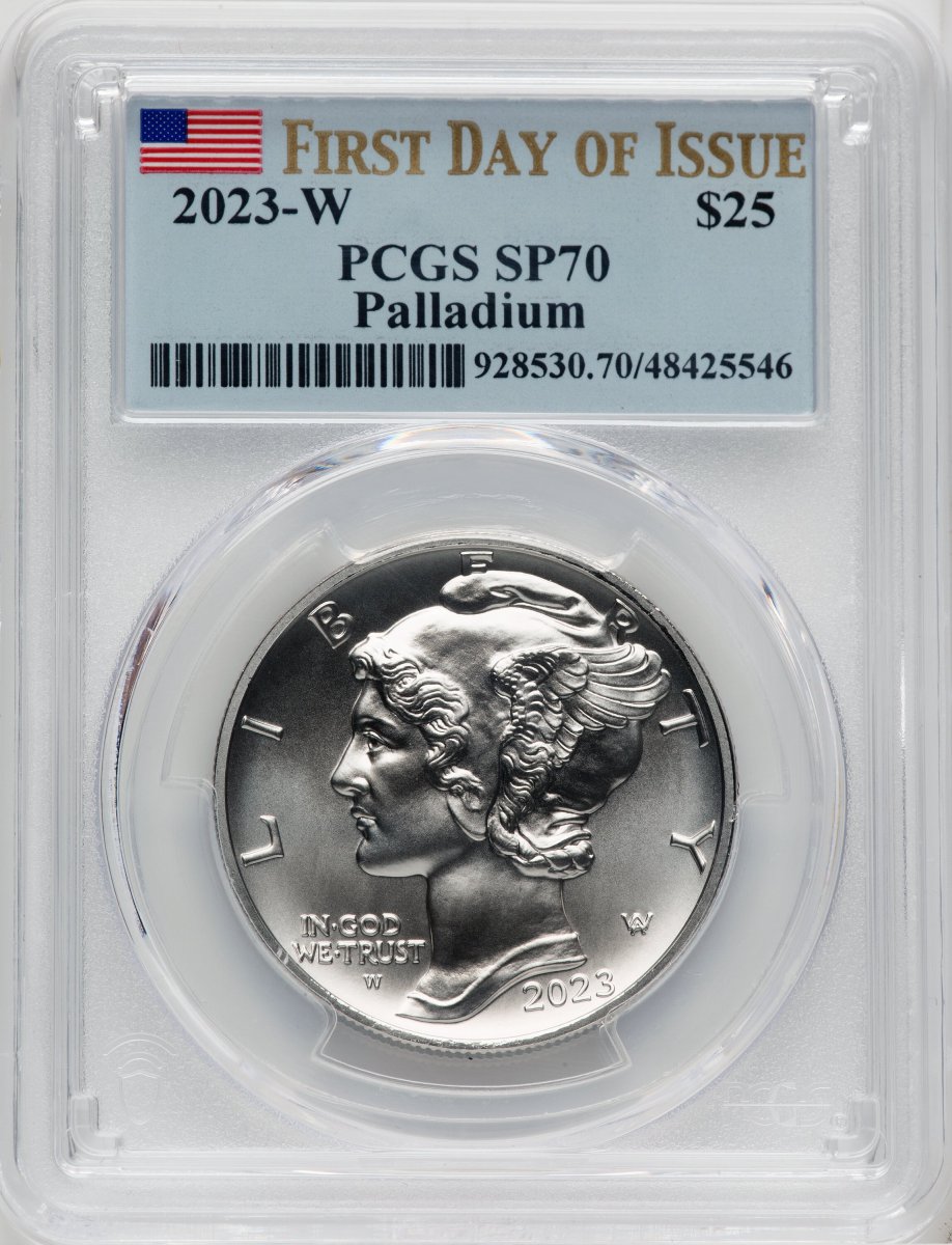 2023-W Modern Bullion Coins (2023-W Palladium Eagle 1 oz Burnished  FDI Flag)